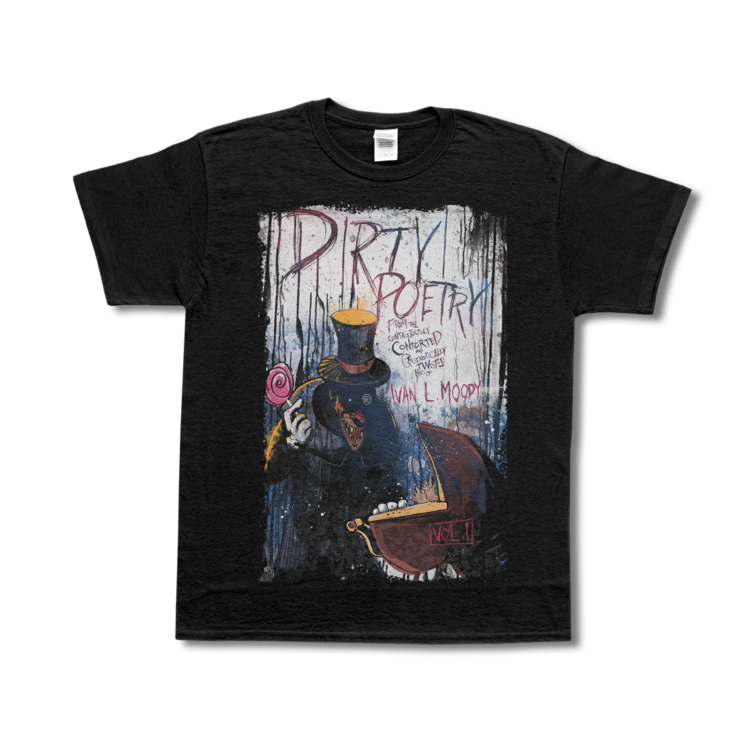 Ivan L. Moody's Dirty Poetry Cover Art Mens T Shirt Black
