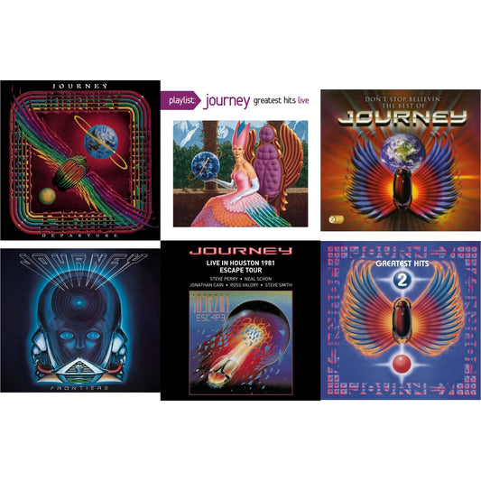 Journey - Departure & Dont Stop Believin: Best Of & Journey's Greatest Hits Vol.2 & Playlist: Journey Greatest Hits Live & Frontiers & Live In Houston 1981: The Escape Tour - CD Bundle