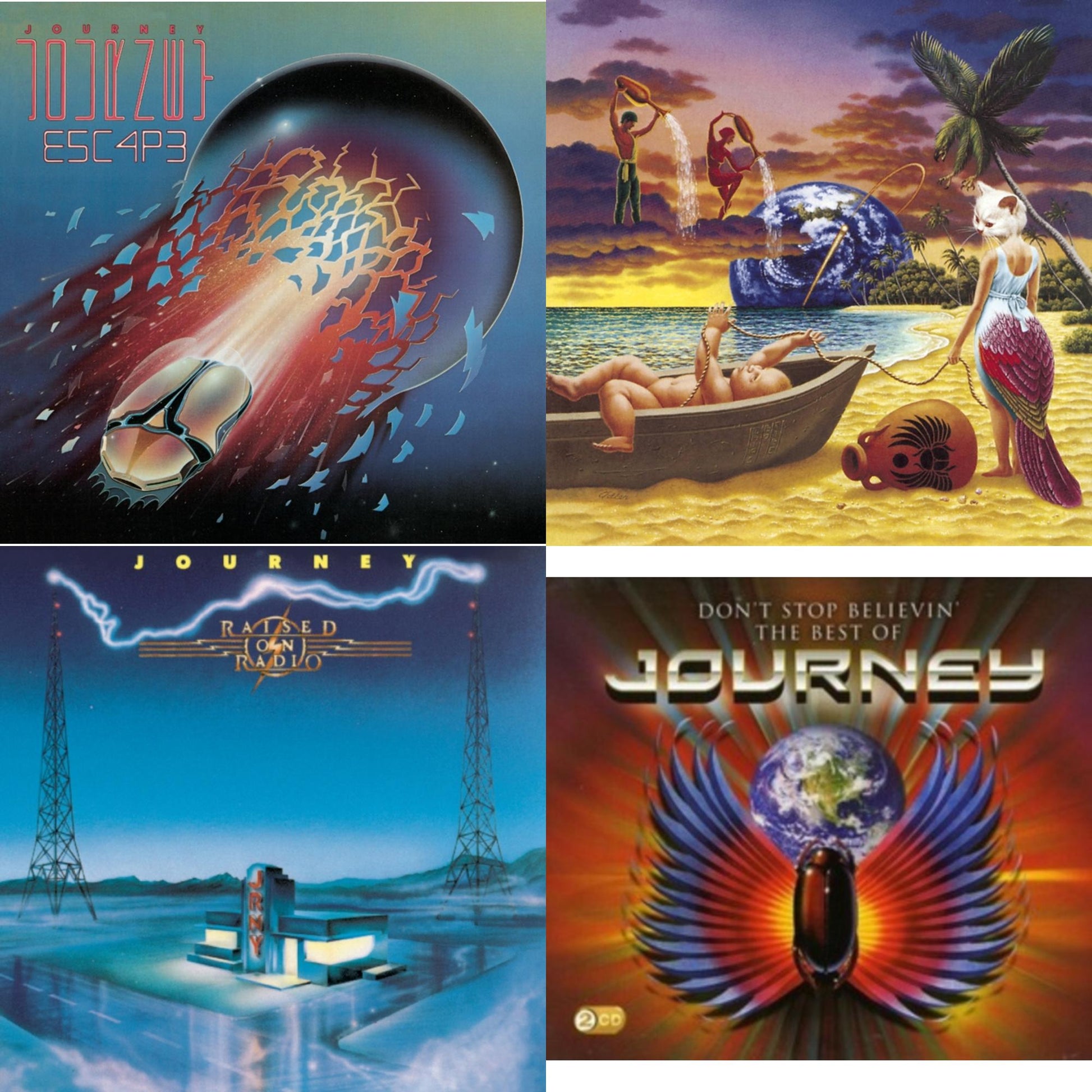 Journey - Trial By Fire & Dont Stop Believin: Best Of & Raised On Radio & Escape - CD Bundle