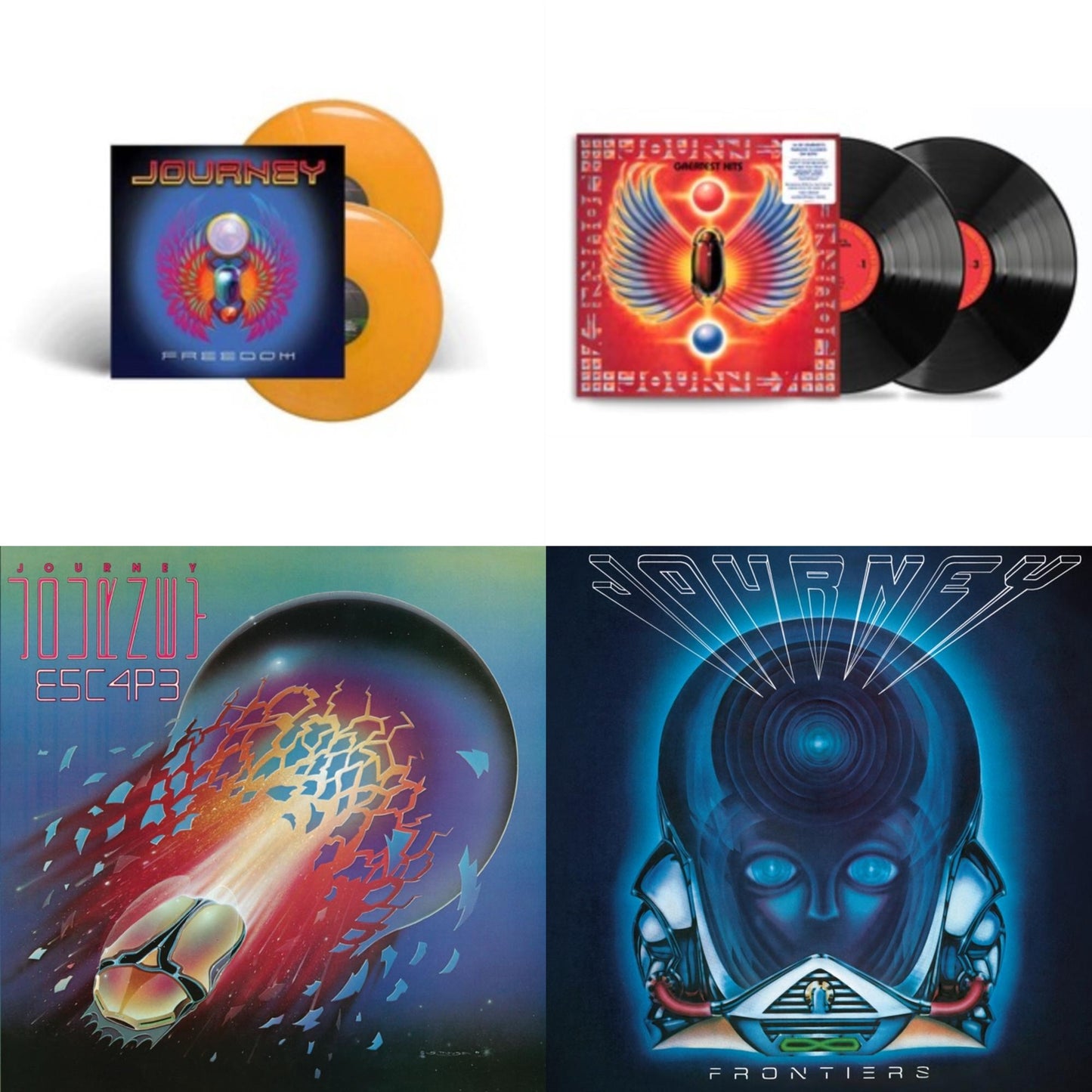 Journey - Escape (180G) & Frontiers 40Th Anniversary (LP/7 Inch) & Greatest Hits (Remastered) (2LP/180G) & Freedom (Orange LP Vinyl)