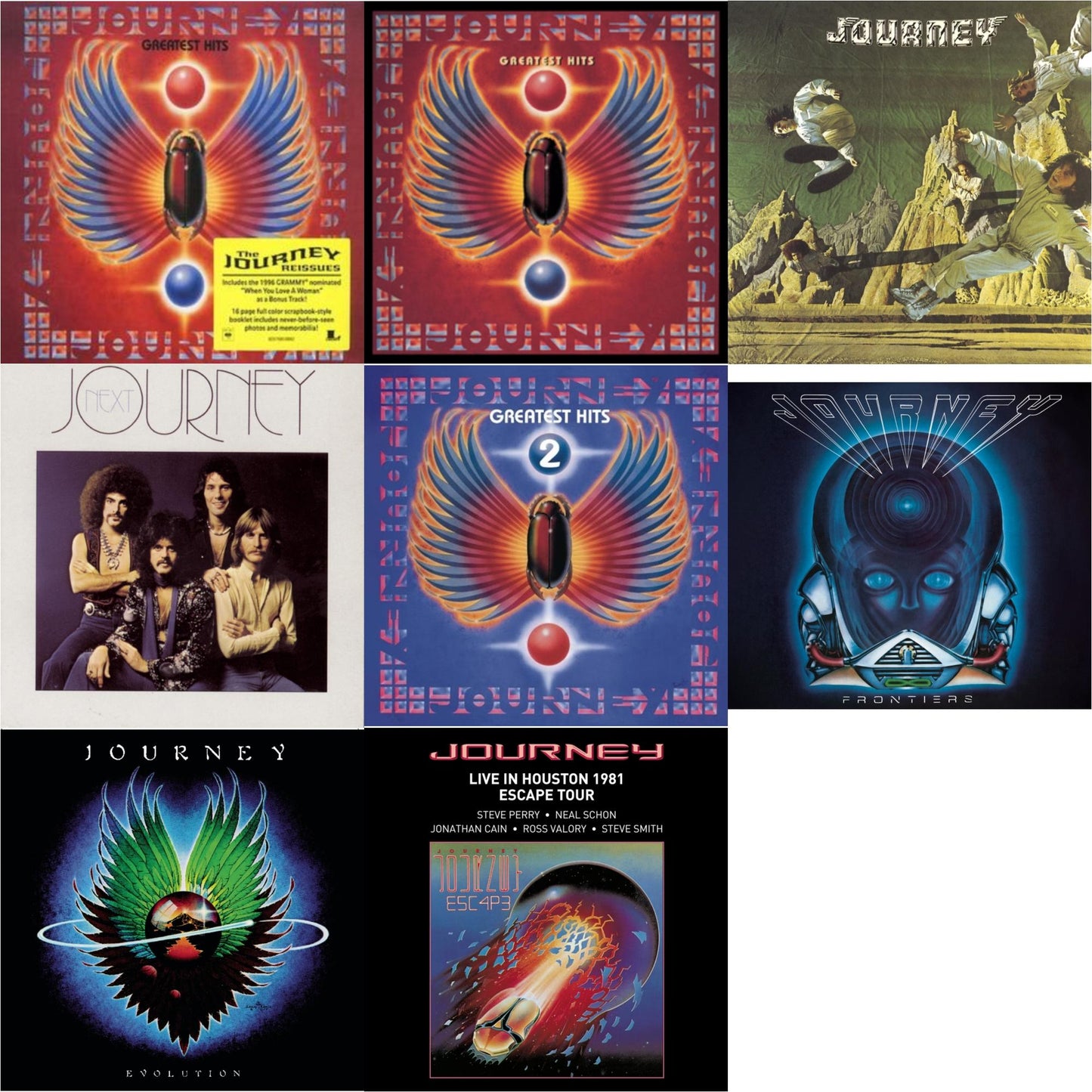 Journey - Greatest Hits & Greatest Hits & Journey & Next & Journey's Greatest Hits Vol.2 & Frontiers & Evolution & Live In Houston 1981: The Escape Tour - CD Bundle