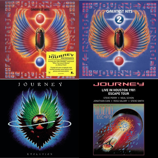 Journey - Greatest Hits & Journey's Greatest Hits Vol.2 & Evolution & Live In Houston 1981: The Escape Tour - CD Bundle