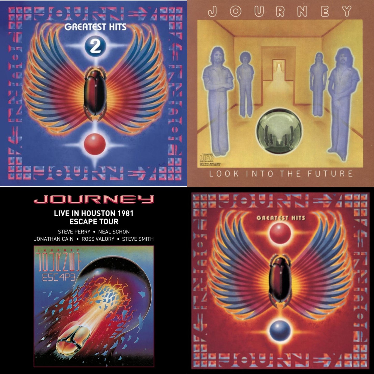 Journey - Greatest Hits & Look Into The Future & Journey's Greatest Hits Vol.2 & Live In Houston 1981: The Escape Tour - CD Bundle