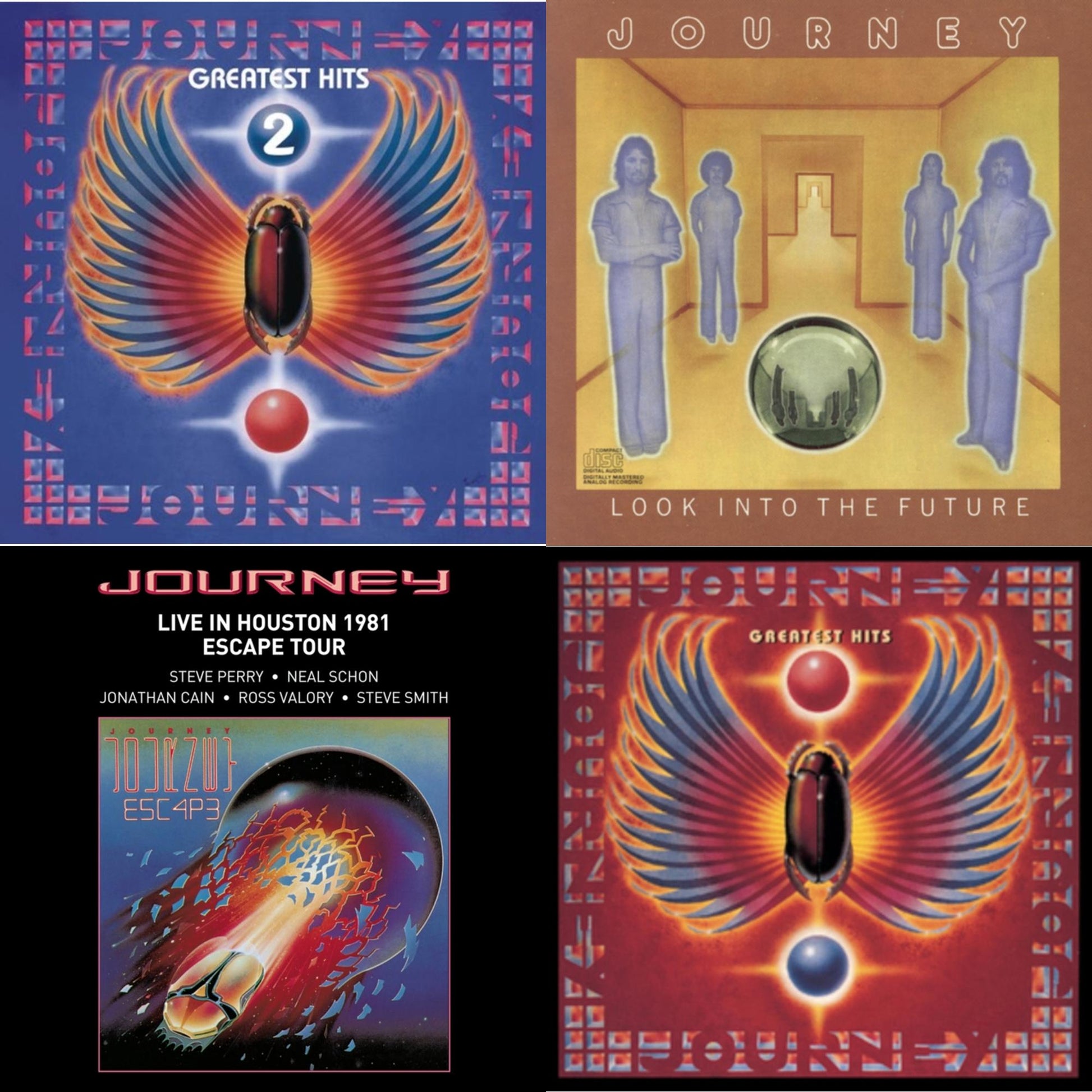 Journey - Greatest Hits & Look Into The Future & Journey's Greatest Hits Vol.2 & Live In Houston 1981: The Escape Tour - CD Bundle