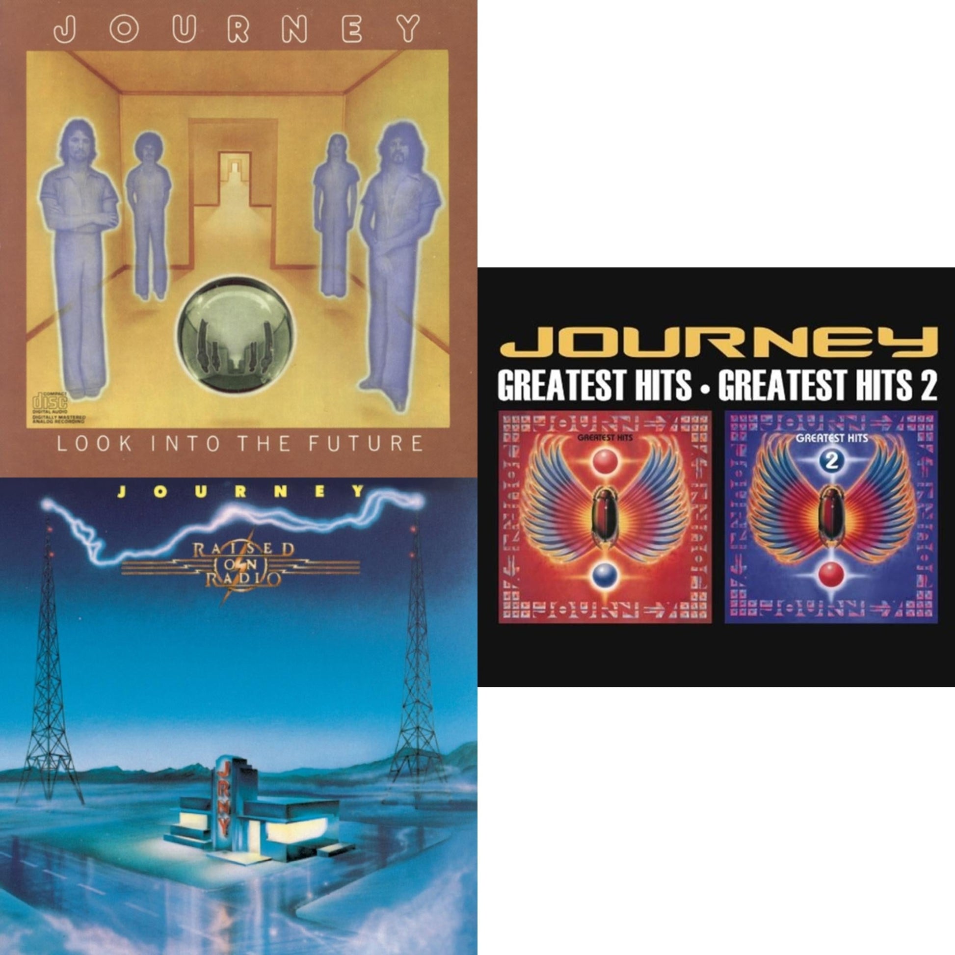 Journey - Look Into The Future & Raised On Radio & Greatest Hits 1 & 2 - CD Bundle