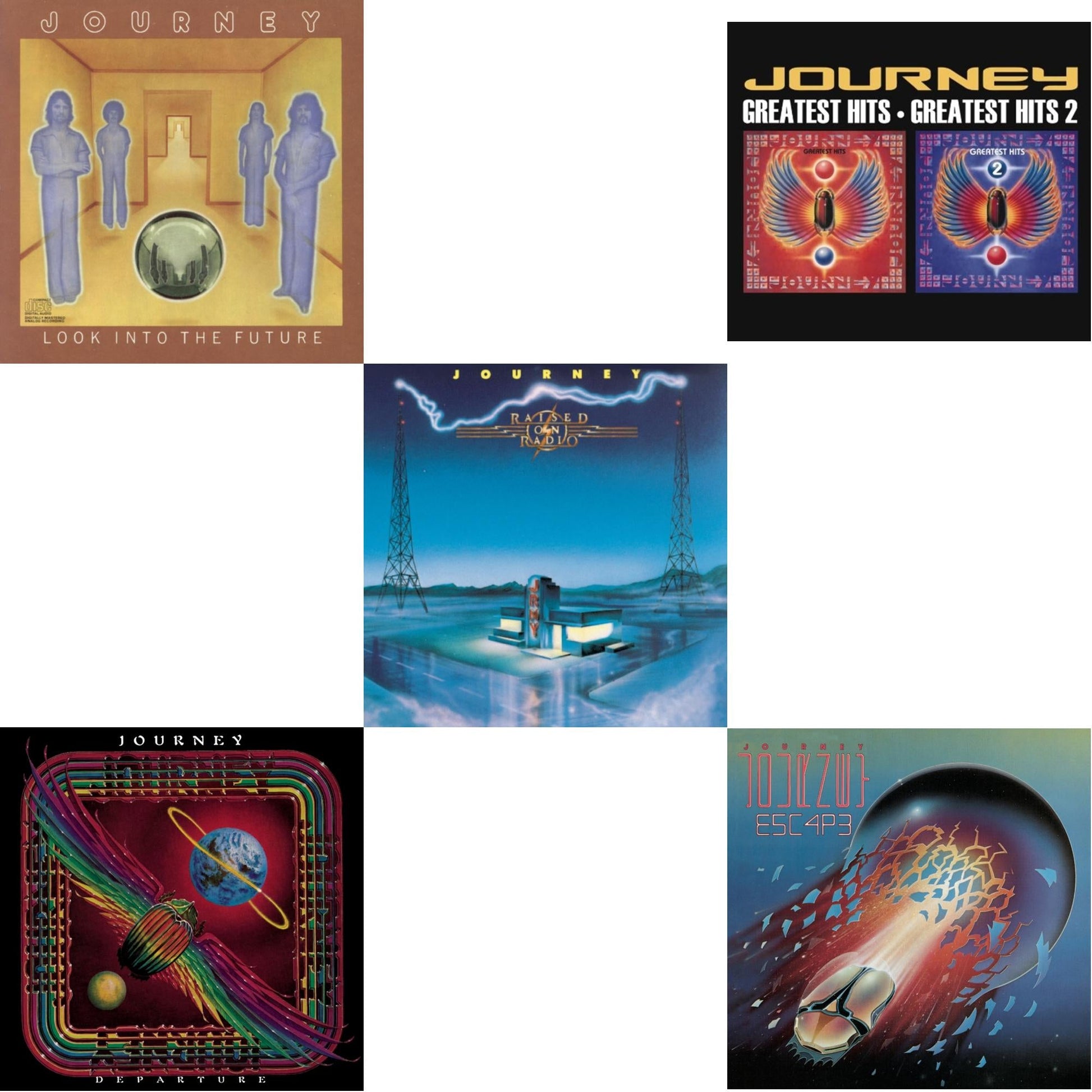 Journey - Look Into The Future & Departure & Raised On Radio & Greatest Hits 1 & 2 & Escape - CD Bundle