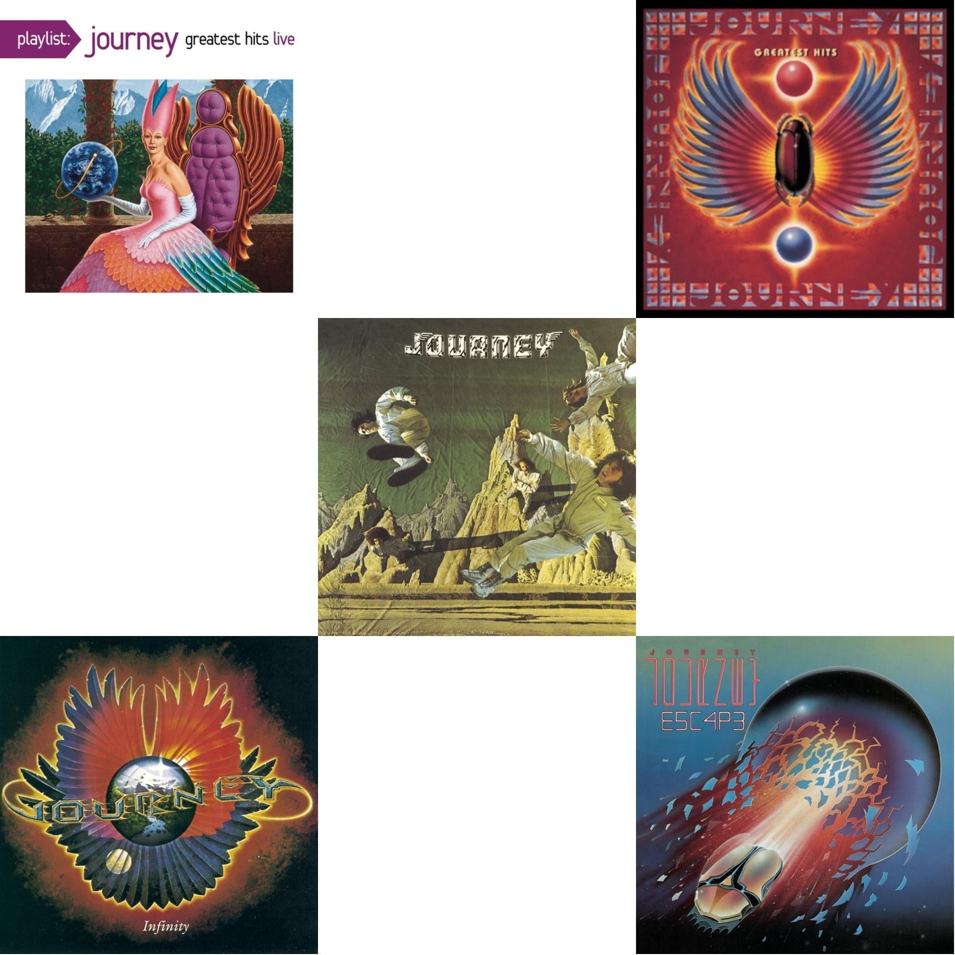 Journey - Greatest Hits & Journey & Infinity & Escape & Playlist: Journey Greatest Hits Live - CD Bundle