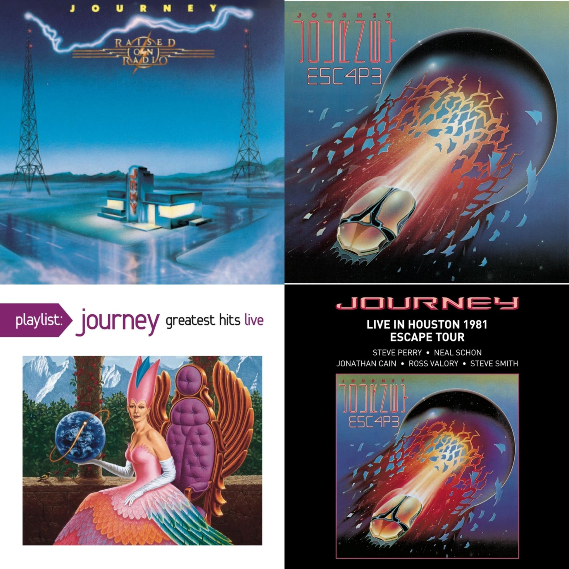Journey - Raised On Radio & Escape & Playlist: Journey Greatest Hits Live & Live In Houston 1981: The Escape Tour - CD Bundle