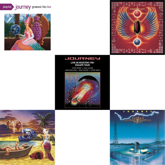 Journey - Greatest Hits & Trial By Fire & Raised On Radio & Playlist: Journey Greatest Hits Live & Live In Houston 1981: The Escape Tour - CD Bundle