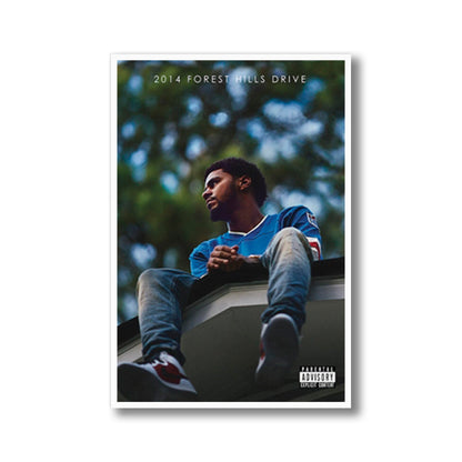J. Cole 2014 Forest Hills Drive Framed Poster