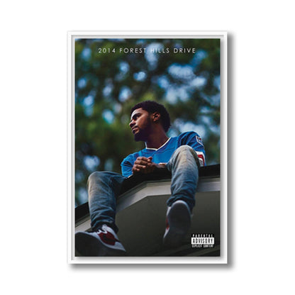 J. Cole 2014 Forest Hills Drive Framed Poster