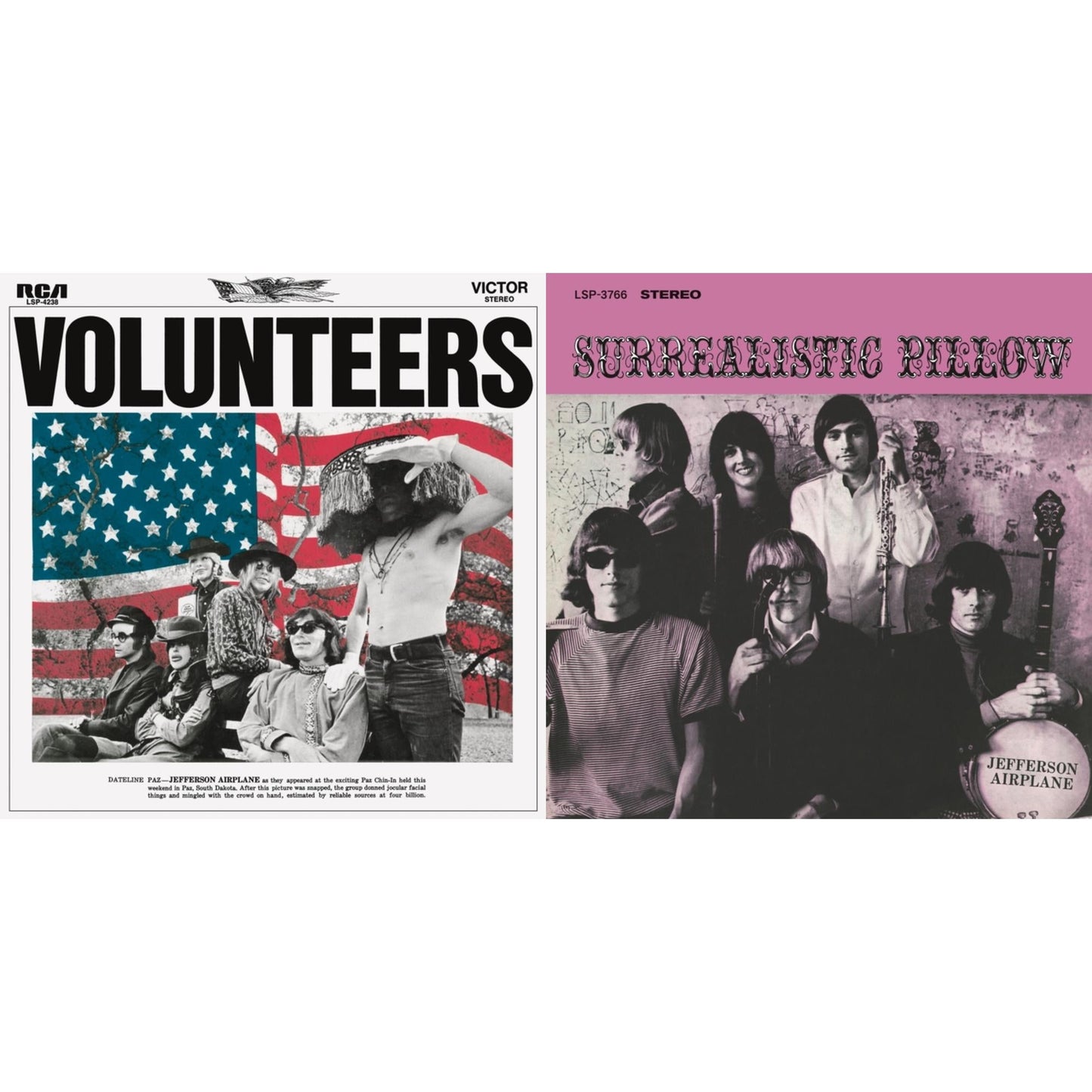 Jefferson Airplane - Volunteers (180G) & Surrealistic Pillow (180G) - LP Vinyl Bundle