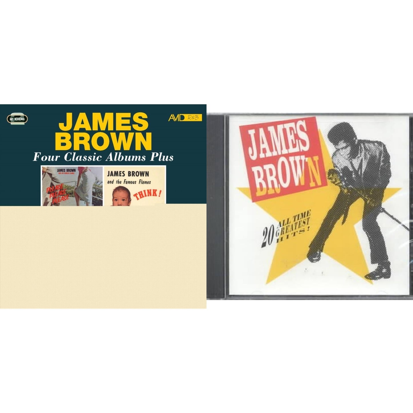 James Brown - Please Please Please / Think / Try Me / The Amazing James Brown & 20 All Time Greatest Hits - CD Bundle