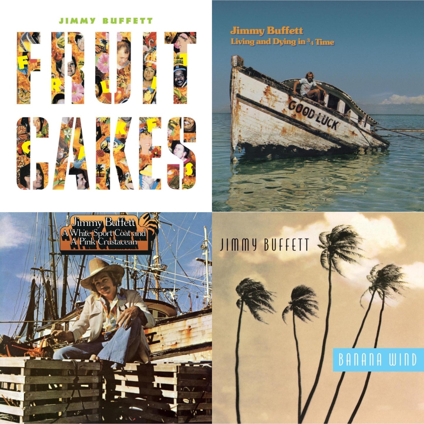 Jimmy Buffett - Fruitcakes (2LP) & Living & Dying In 3/4 Time & White Sport Coat & A Pink Crustacean  & Banana Wind (2LP)
