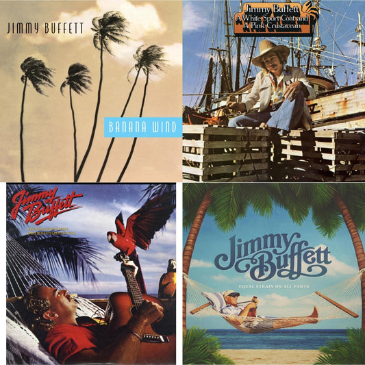 Jimmy Buffett - Equal Strain On All Parts (Electric Blue Vinyl/2LP) & White Sport Coat & A Pink Crustacean  & Banana Wind (2LP) & Songs You Know By Heart