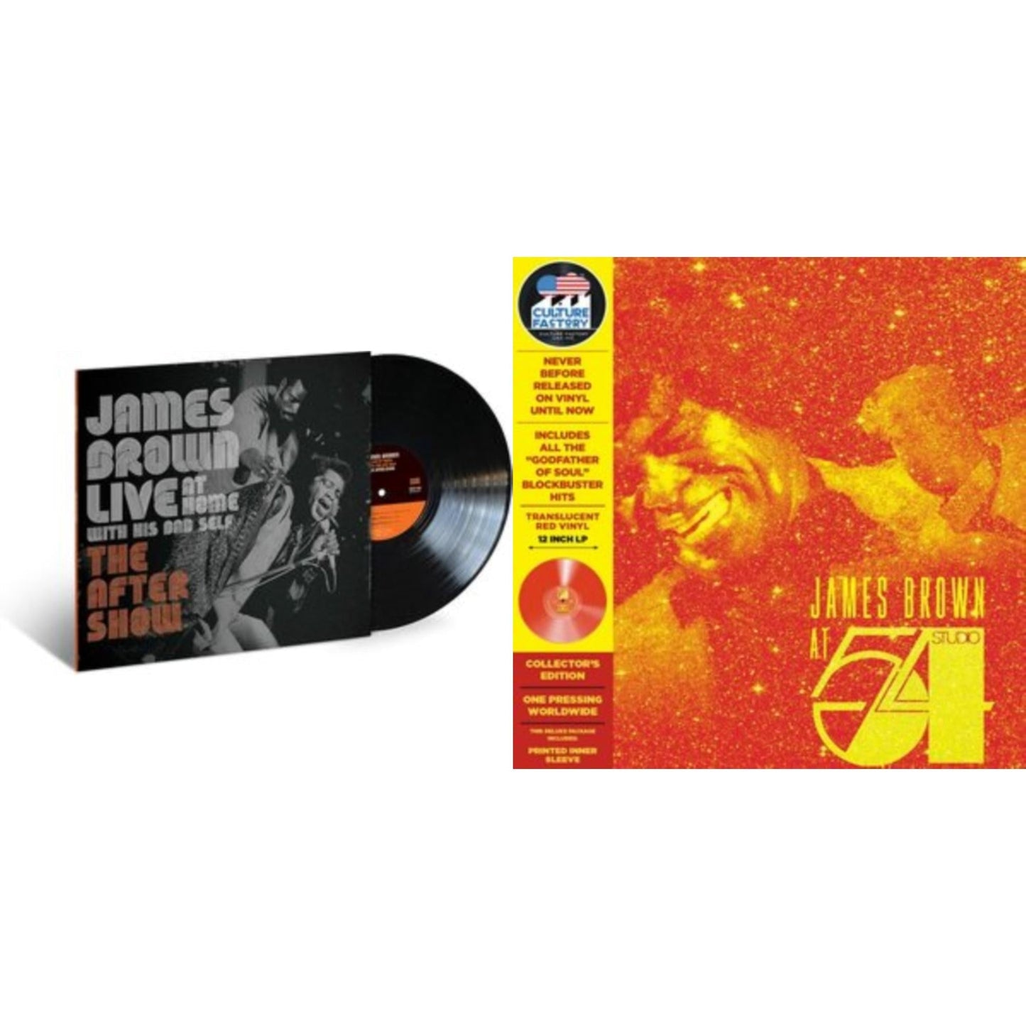 James Brown - At Studio 54 New York City (Red LP Vinyl) & Live At Home With His Bad Self: The After Show