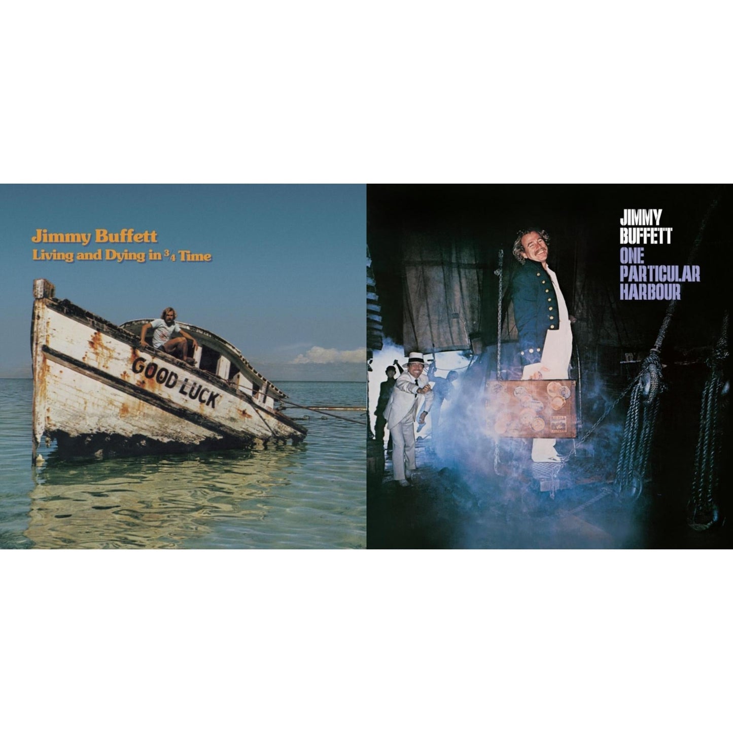 Jimmy Buffett - Living & Dying In 3/4 Time & One Particular Harbour - LP Vinyl Bundle