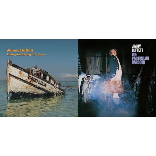 Jimmy Buffett - Living & Dying In 3/4 Time & One Particular Harbour - LP Vinyl Bundle
