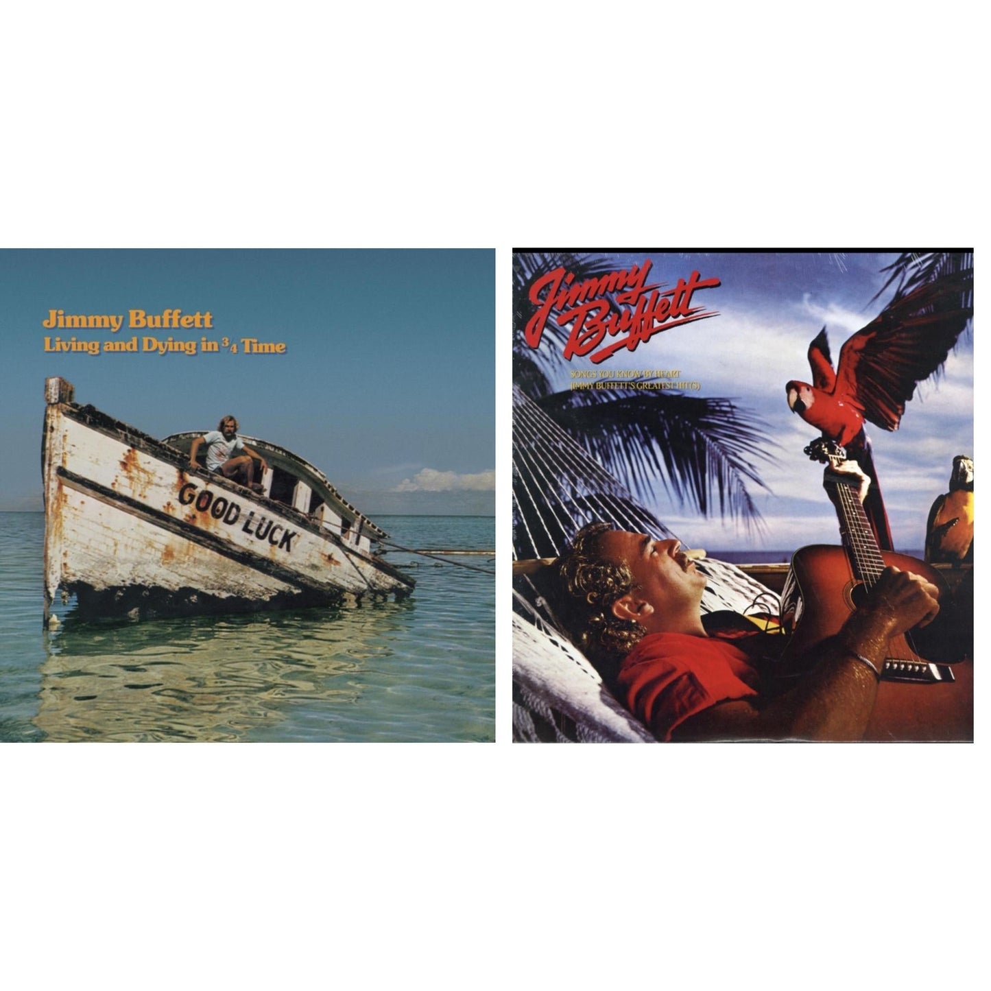 Jimmy Buffett - Living & Dying In 3/4 Time & Songs You Know By Heart - LP Vinyl Bundle