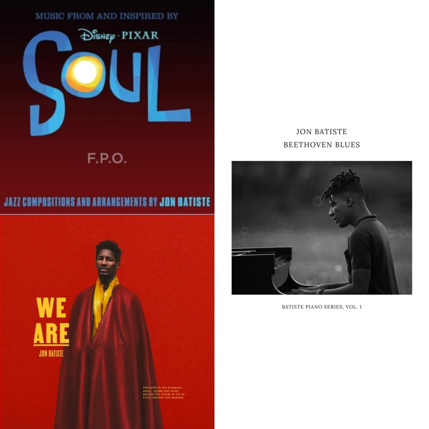 Jon Batiste - Music From & Inspired By Soul & We Are & Beethoven Blues - LP Vinyl Bundle