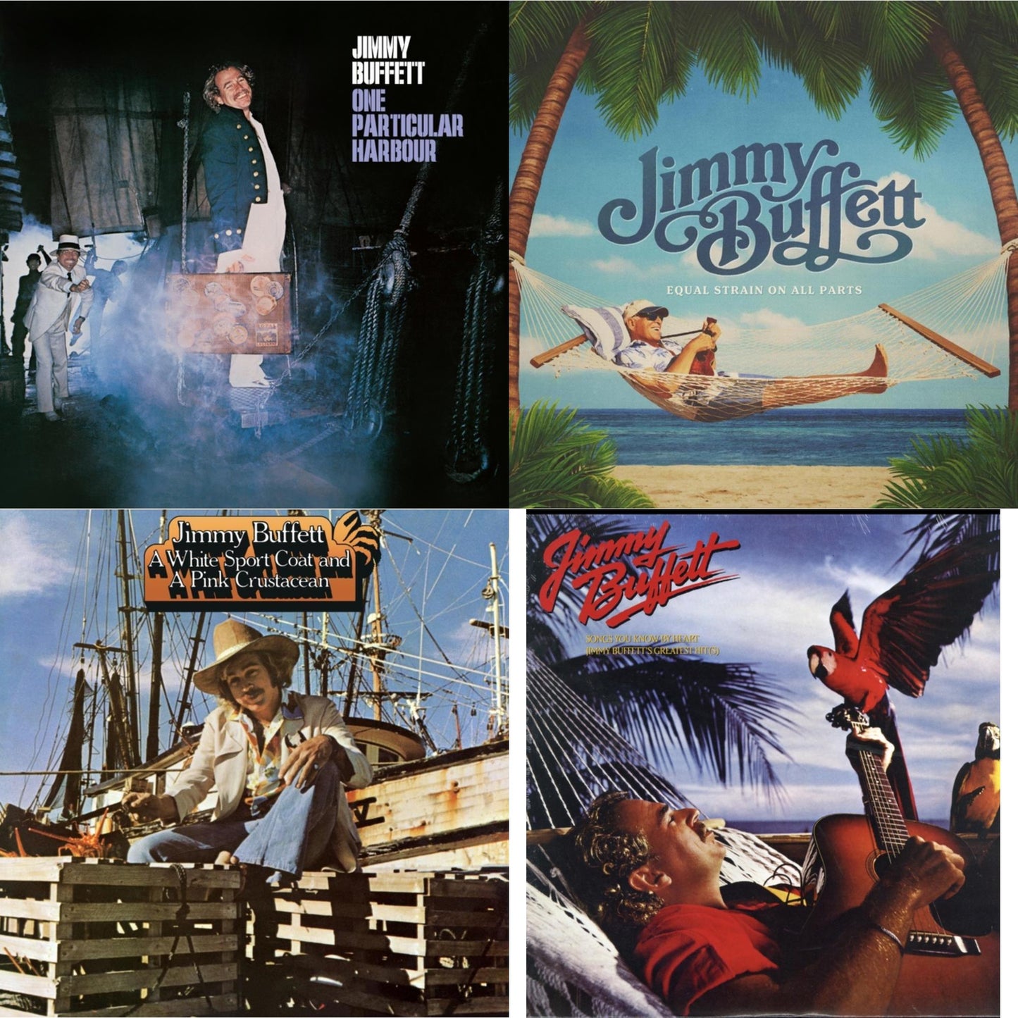 Jimmy Buffett - Equal Strain On All Parts (Electric Blue Vinyl/2LP) & One Particular Harbour & White Sport Coat & A Pink Crustacean  & Songs You Know By Heart