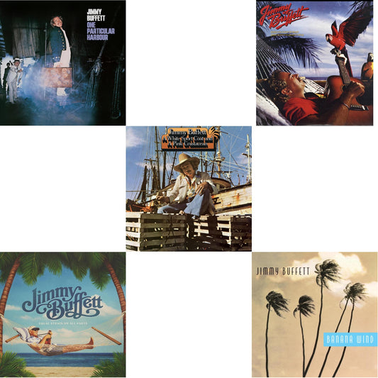 Jimmy Buffett - One Particular Harbour & Equal Strain On All Parts (Electric Blue Vinyl/2LP) & White Sport Coat & A Pink Crustacean  & Songs You Know By Heart & Banana Wind (2LP)