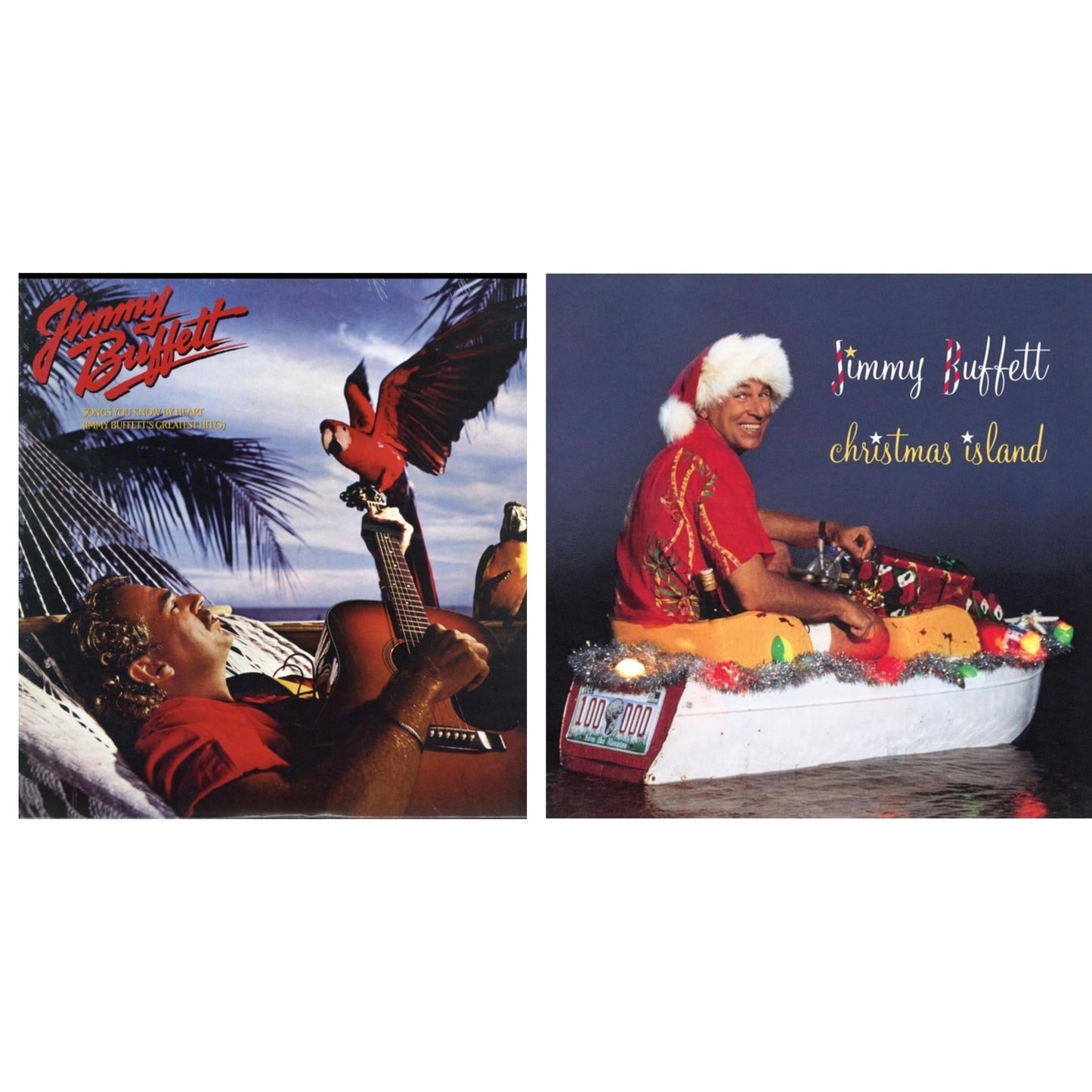 Jimmy Buffett - Christmas Island & Songs You Know By Heart - LP Vinyl Bundle