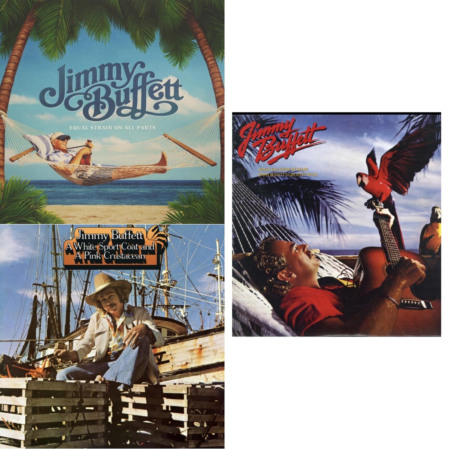 Jimmy Buffett - Equal Strain On All Parts (Electric Blue Vinyl/2LP) & White Sport Coat & A Pink Crustacean  & Songs You Know By Heart