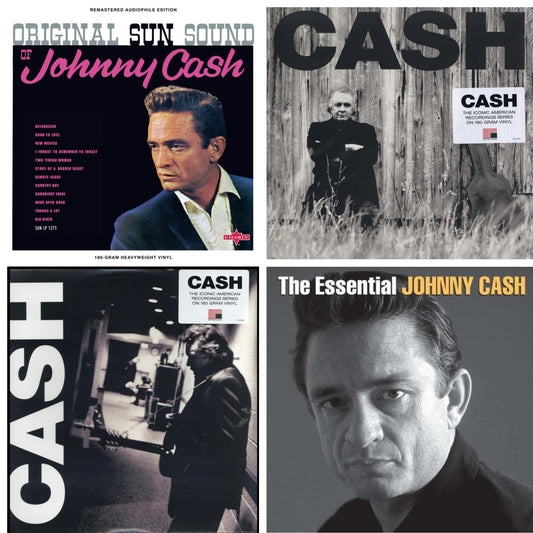 Johnny Cash - Original Sun Sound Of Johnny Cash & American Ii: Unchained (180G) & American Iii: Soitary Man & Essential Johnny Cash - LP Vinyl Bundle