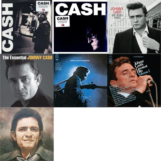Johnny Cash - At San Quentin & Greatest Hits, Volume 1 & Johnny Cash Collection: His Greatest Hits, Volume 2 & American Iii: Soitary Man & American Iv: The Man Comes Around & Rebel Sings (Crystal Clear & Solid Silver LP Vinyl) & Essential Johnny Cash