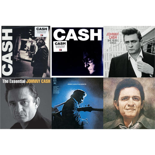 Johnny Cash - At San Quentin & Johnny Cash Collection: His Greatest Hits, Volume 2 & American Iii: Soitary Man & American Iv: The Man Comes Around & Rebel Sings (Crystal Clear & Solid Silver LP Vinyl) & Essential Johnny Cash