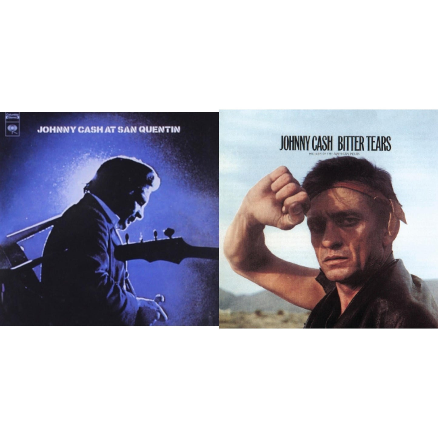 Johnny Cash - At San Quentin (The Complete 1969 Concert) & Sings The Ballads Of The American Indian: Bitter Tears - CD Bundle
