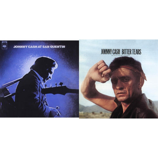 Johnny Cash - At San Quentin (The Complete 1969 Concert) & Sings The Ballads Of The American Indian: Bitter Tears - CD Bundle