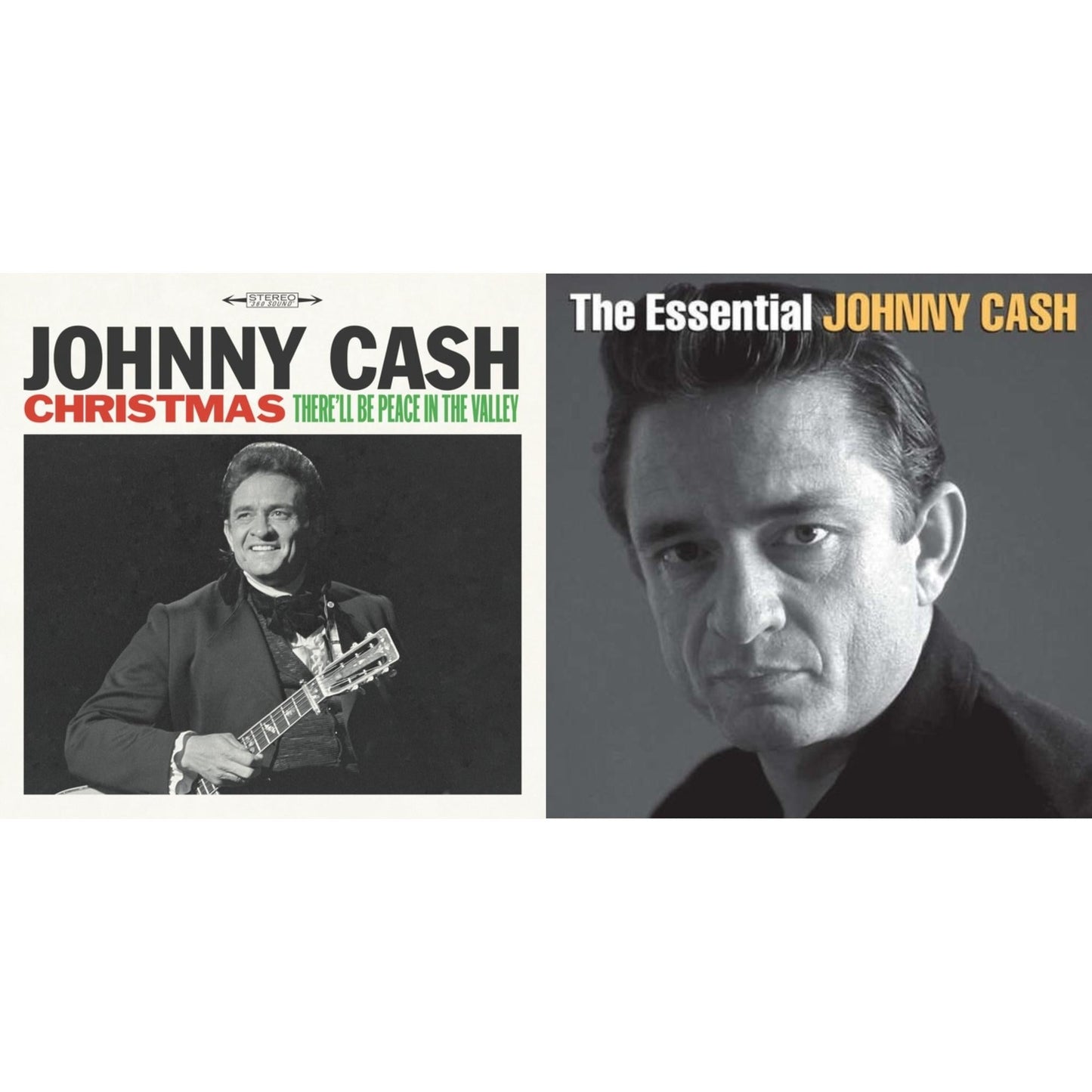 Johnny Cash - Essential Johnny Cash & Christmas: There'll Be Peace In The Valley - LP Vinyl Bundle
