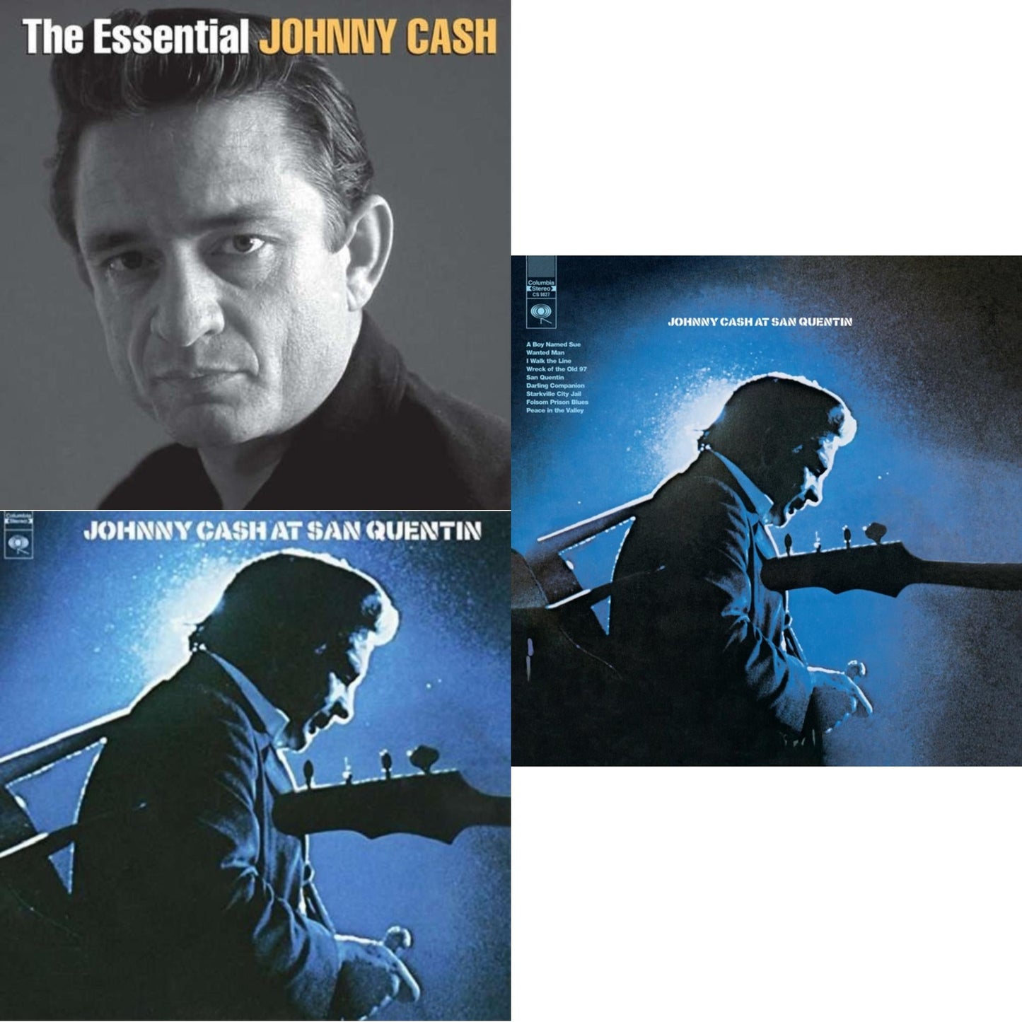 Johnny Cash - At San Quentin & At San Quentin & Essential Johnny Cash - LP Vinyl Bundle