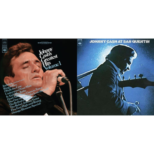 Johnny Cash - Greatest Hits, Volume 1 & At San Quentin - LP Vinyl Bundle