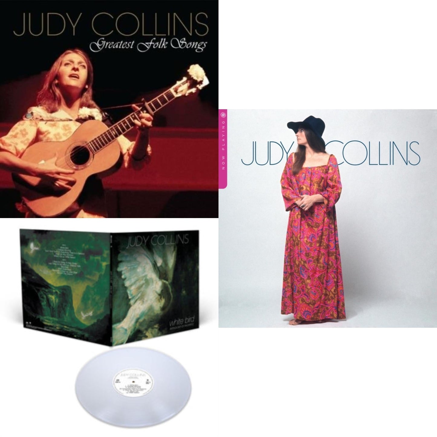 Judy Collins - Greatest Folk Songs & Now Playing & White Bird - Anthology Of Favorites (White LP Vinyl)
