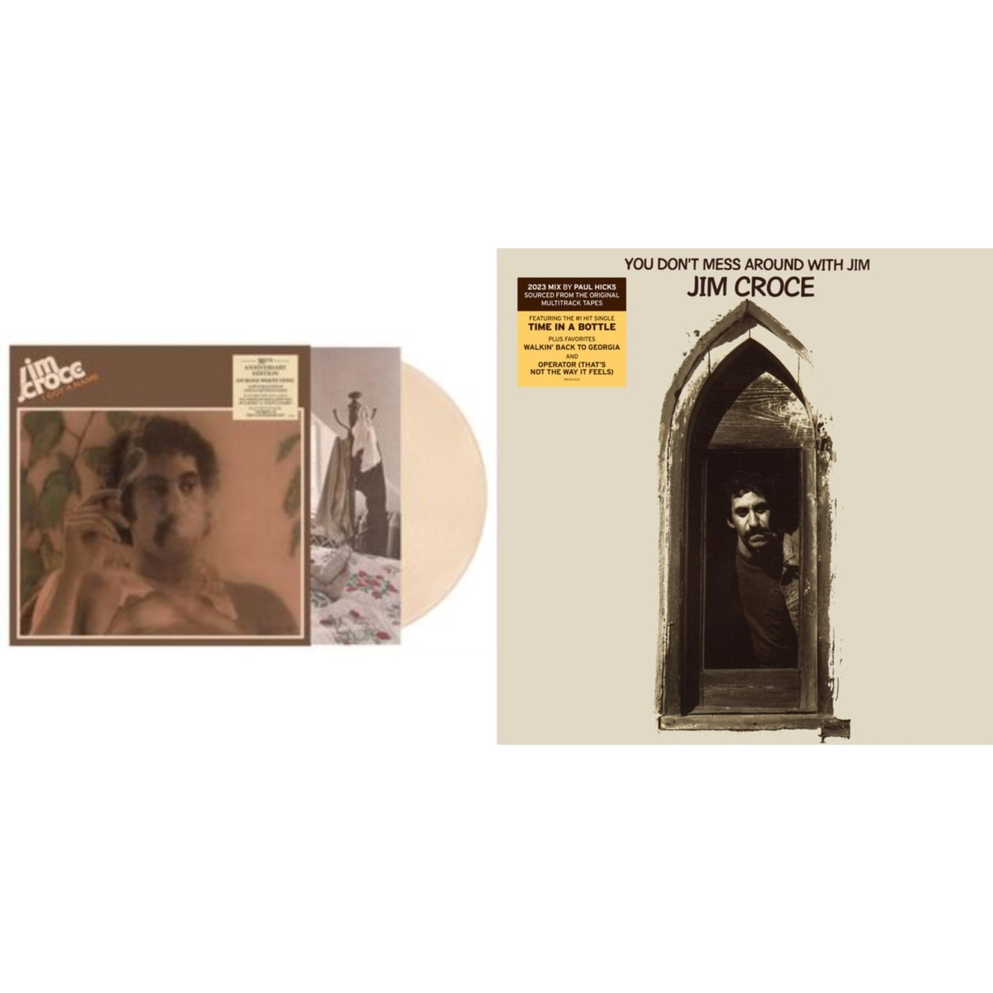 Jim Croce - I Got A Name (50Th Anniversary) & You Don't Mess Around With Jim (2023 Remix) - LP Vinyl Bundle