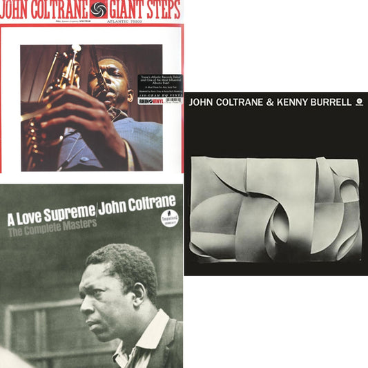 John Coltrane - Giant Steps & Love Supreme: Complete Masters & John Coltrane & Kenny Burrell - LP Vinyl Bundle