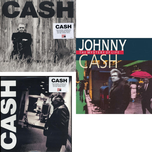 Johnny Cash - American Ii: Unchained (180G) & American Iii: Soitary Man & Mystery Of Life - LP Vinyl Bundle