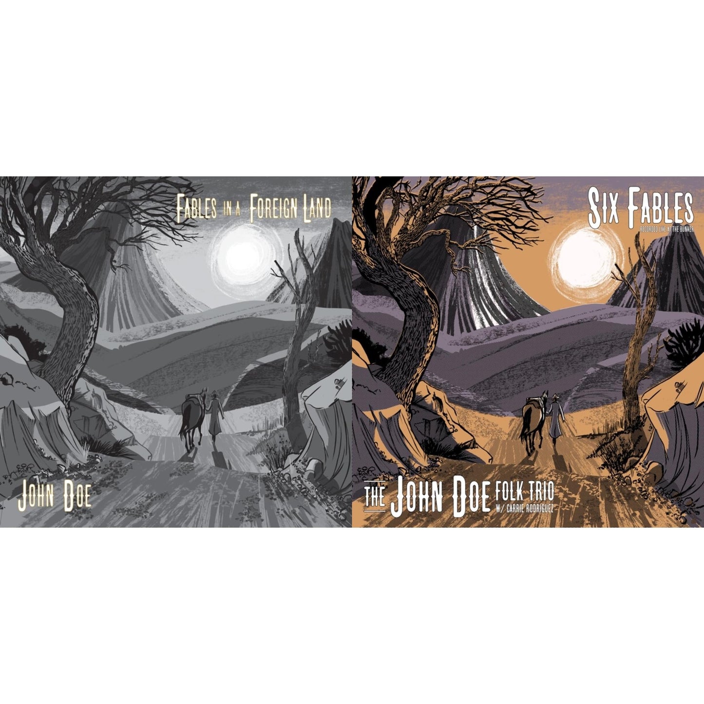 John Doe - Fables In A Foreign Land & Six Fables Recorded Live At The Bunker (Marble Smoke LP Vinyl)