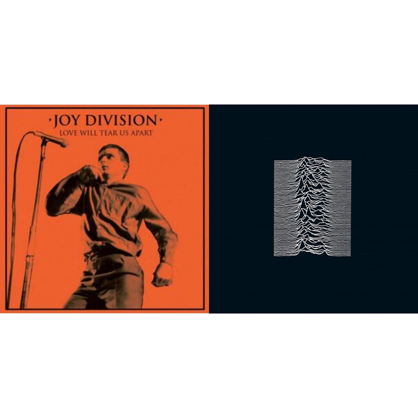 Joy Division - Unknown Pleasures & Love Will Tear Us Apart (Orange/Black Splatter LP Vinyl)