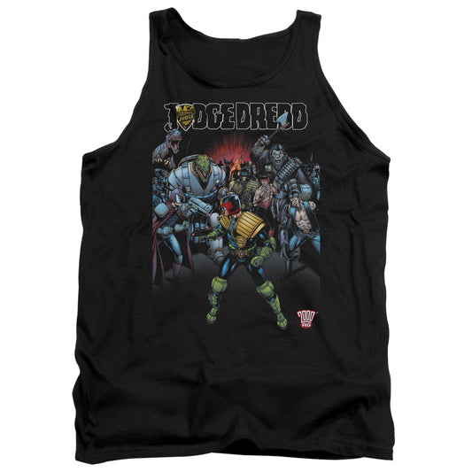 Judge Dredd Behind You Mens Tank Top Shirt Black