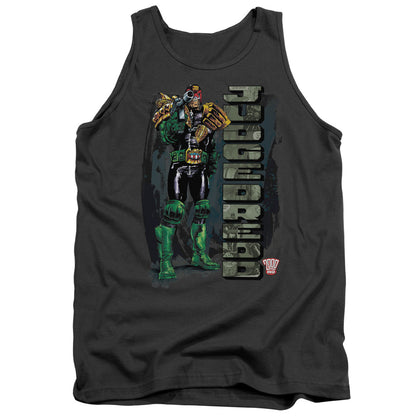 Judge Dredd Blam Mens Tank Top Shirt Charcoal