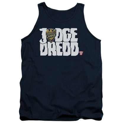 Judge Dredd Logo Mens Tank Top Shirt Navy