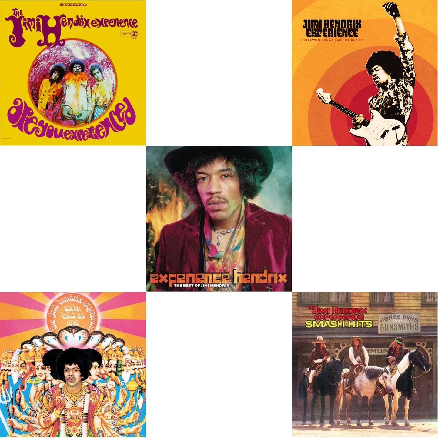 Jimi Experience Hendrix - Jimi Hendrix Experience: Live At The Hollywood Bowl: August 18, 1967 & Axis: Bold As Love (Mono) (180G) & Are You Experienced (180G) & Smash Hits (150G LP Vinyl/Original Poster Reproduction) & Experience Hendrix: Best Of