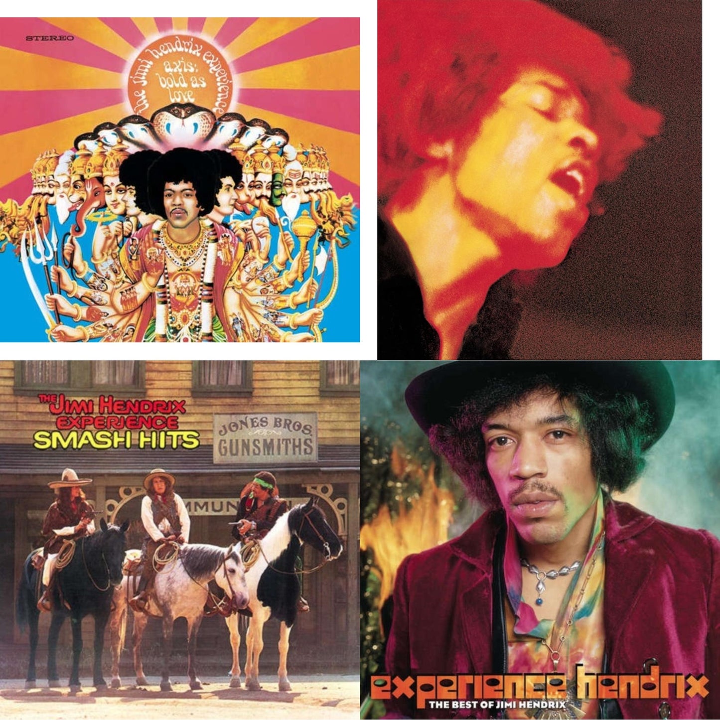 Jimi Experience Hendrix - Axis: Bold As Love (180G) & Electric Ladyland (180G) & Smash Hits (150G LP Vinyl/Original Poster Reproduction) & Experience Hendrix: Best Of Jimi Hendrix (2LP/150G)