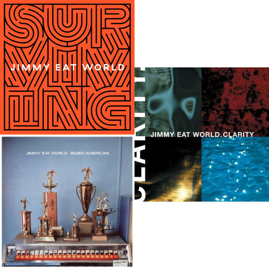 Jimmy Eat World - Surviving (140G/Gatefold Jacket/Dl Insert) & Bleed American & Clarity - LP Vinyl Bundle