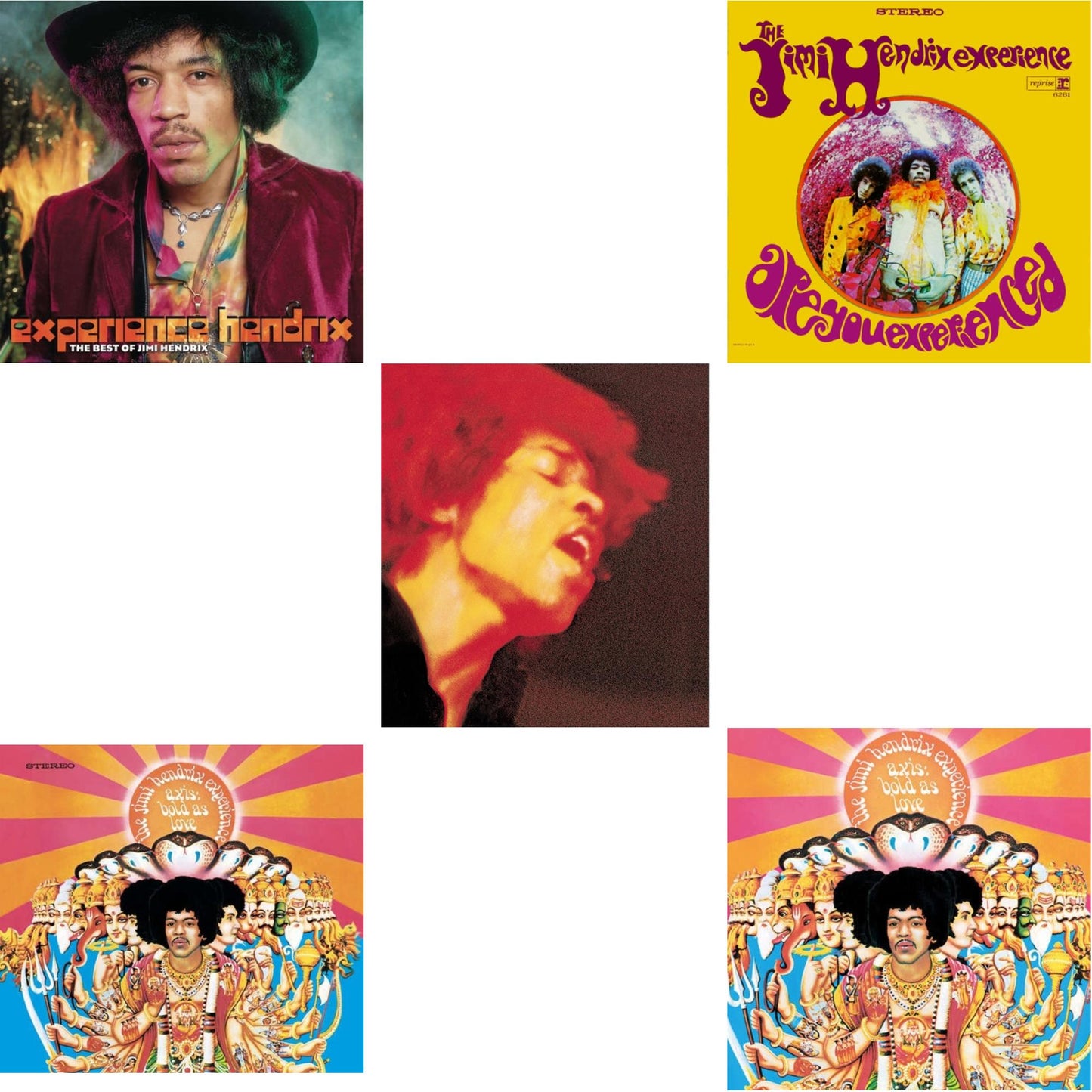 Jimi Experience Hendrix - Axis: Bold As Love (180G) & Electric Ladyland (180G) & Axis: Bold As Love (Mono) (180G) & Are You Experienced (180G) & Experience Hendrix: Best Of Jimi Hendrix (2LP/150G)