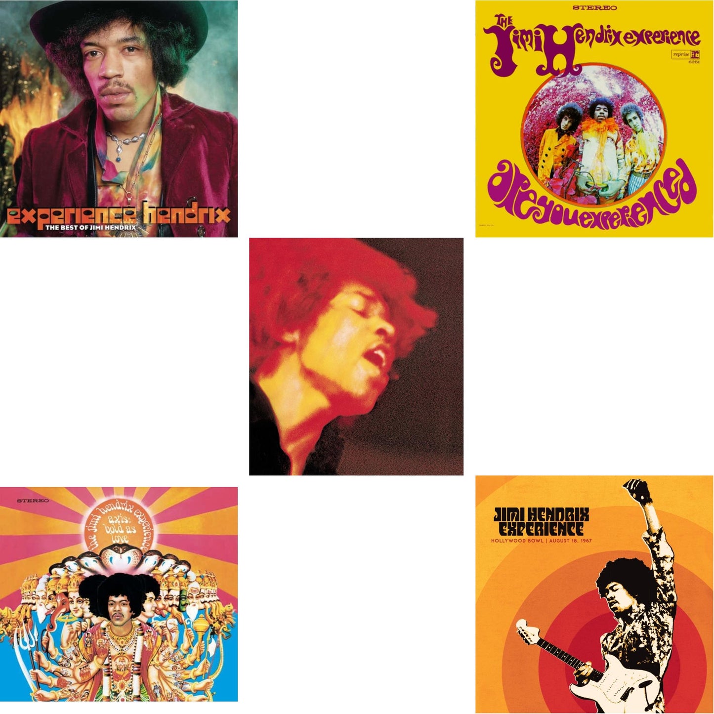 Jimi Experience Hendrix - Jimi Hendrix Experience: Live At The Hollywood Bowl: August 18, 1967 & Axis: Bold As Love (180G) & Electric Ladyland (180G) & Are You Experienced (180G) & Experience Hendrix: Best Of Jimi Hendrix (2LP/150G)